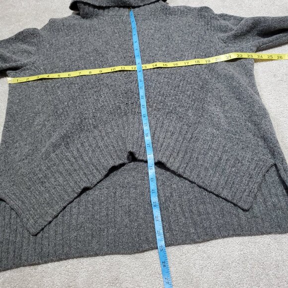 ANTHROPOLOGIE Moth Fireside Turtleneck Sweater Wool Blend Grey Women's Small - Picture 13 of 13